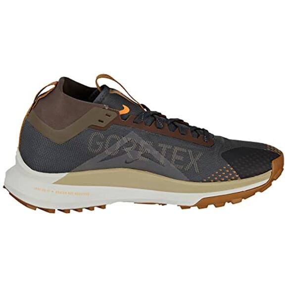 NWT Nike Men's React Peg Trail Trainers Anthracite Light Mandarin Iron 6.5 Men